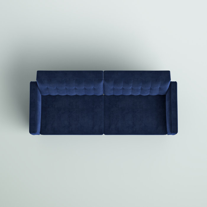 Mercury Row® Perdue 81.5" Velvet Square Arm Convertible Sleeper